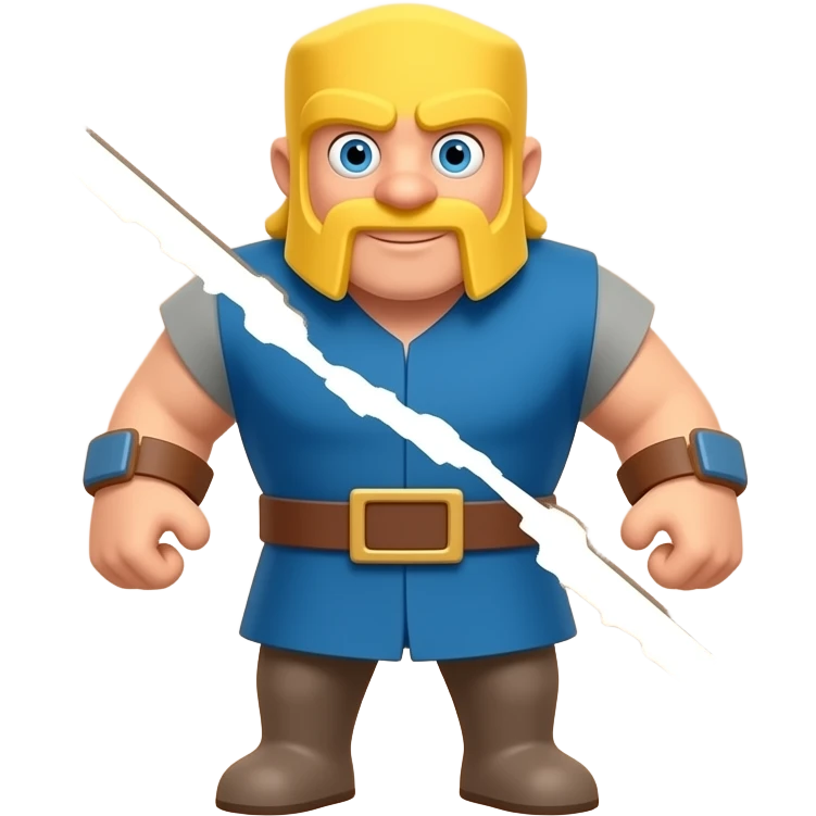 It should be a round Reddit logo with a Clash of Clans character cutting through the back emoji