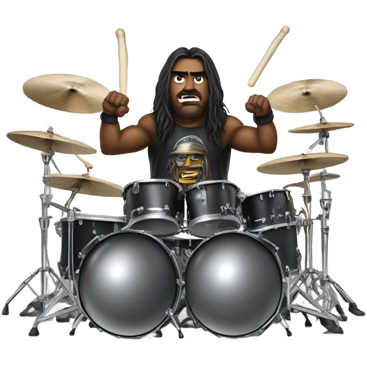 heavy metal drummer emoji