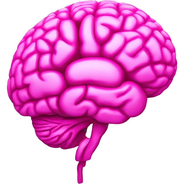 brain neon pink emoji