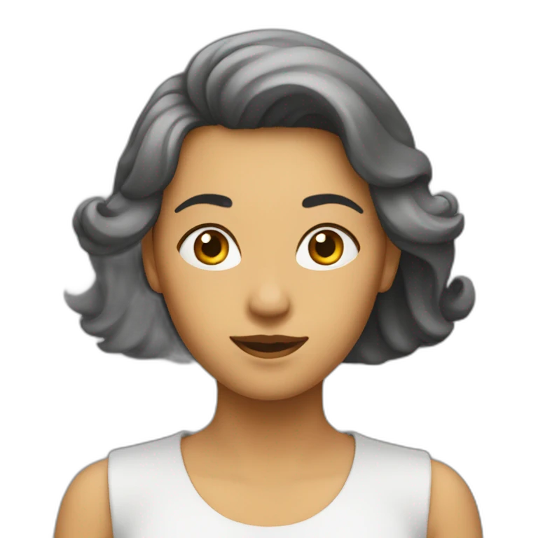 Femme qui regarde en l'air emoji