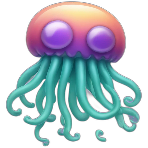 Méduse multicolore emoji