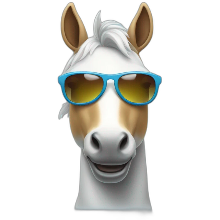 Licorne with sunglasses  emoji