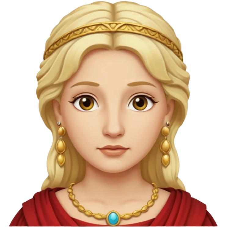 Ancient Roman woman with earrings and blonde hair emoji