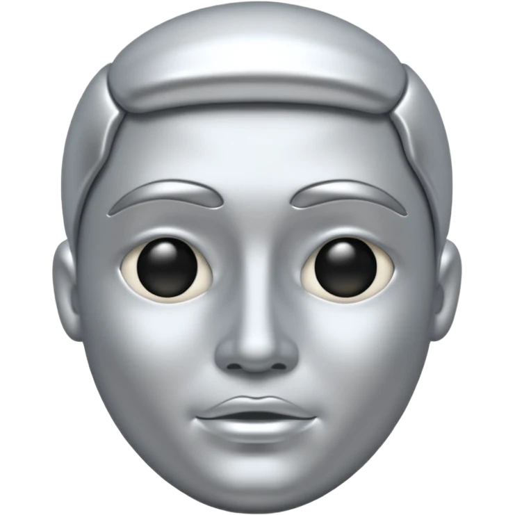 Silver face emoji