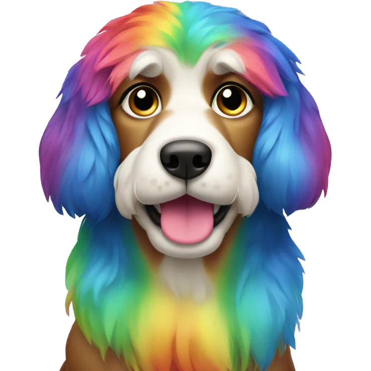 Rainbow dog emoji