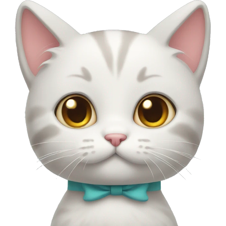 Kitty with a bow emoji