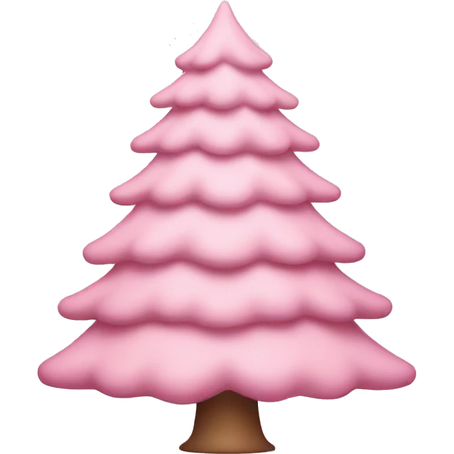 pastel pink christmas tree emoji