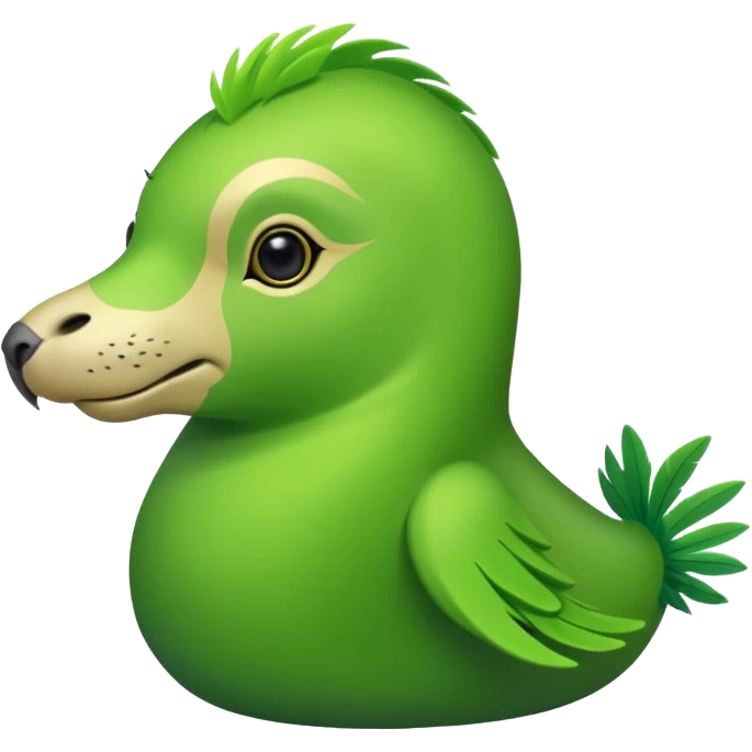 Green Feathered sea lion emoji