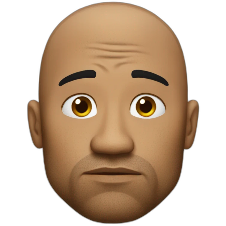sad the rock emoji
