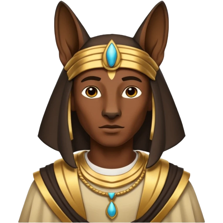 white man wearing anubis cloth emoji