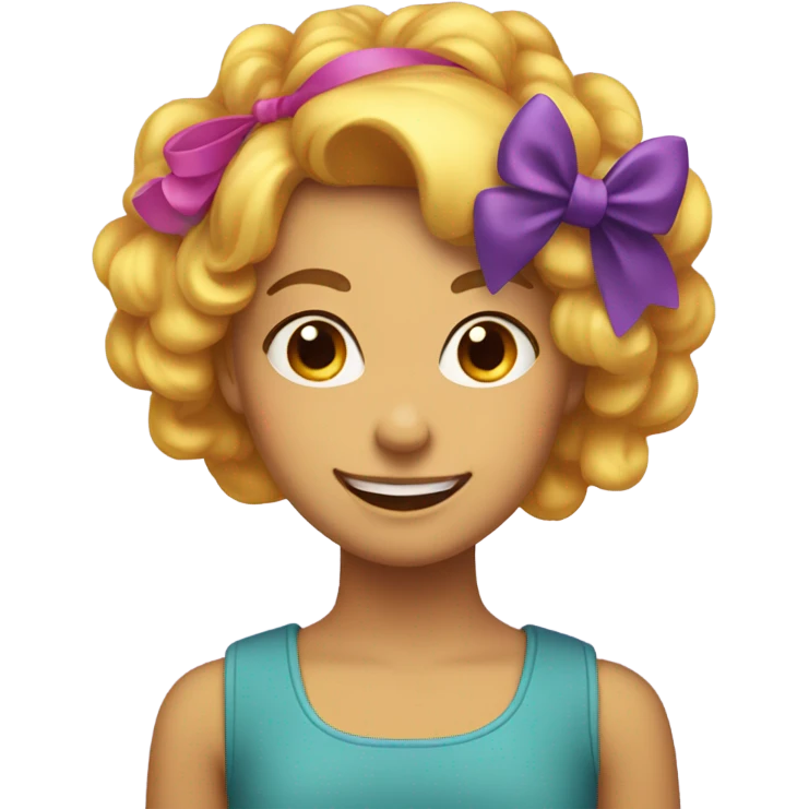 Girl with hairbow emoji