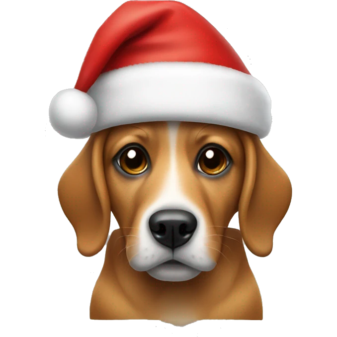 Dog with Santa hat emoji