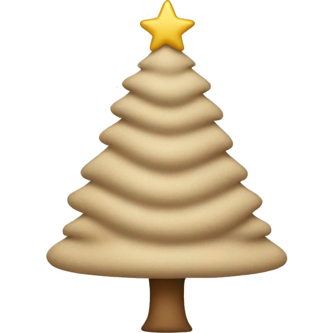 Beige christmas tree emoji