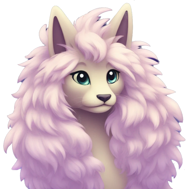 Shiny Fluffy Long Mane Kawaii Ethereal Anthro Sona Nebula-Fakemon emoji