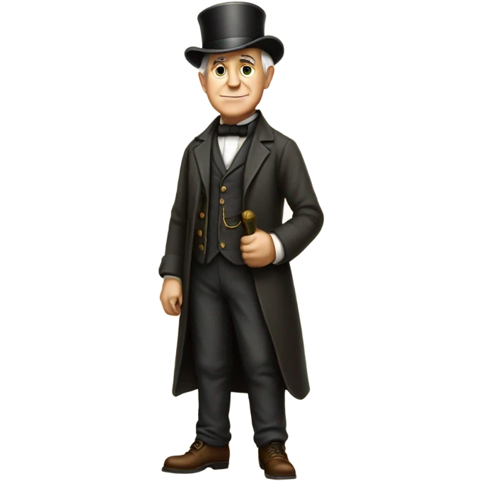 Thomas Edison  full body realistic standing emoji