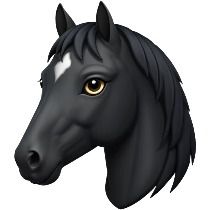Black horse face emoji