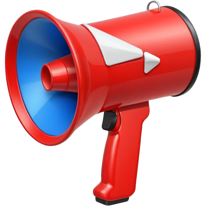 megaphone with a play button emoji
