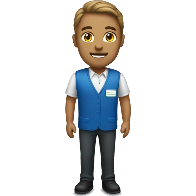 recepcionist with blue vest emoji