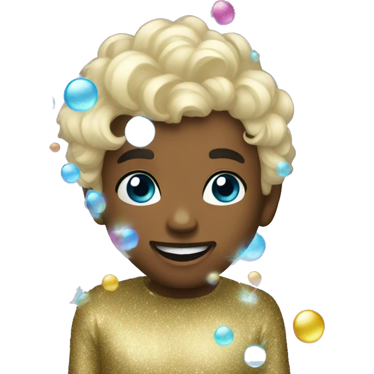 glittery bubbles emoji