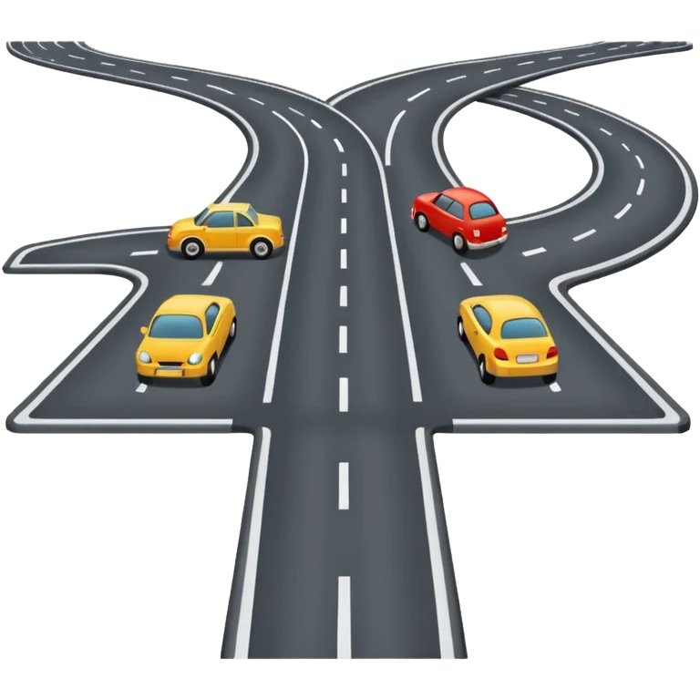 city roadway with lanes emoji