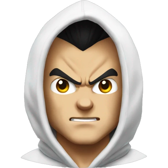 Vegeta with a hoodie emoji