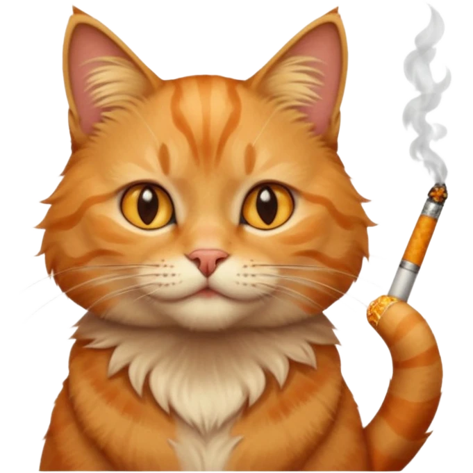 cat with cigarete emoji