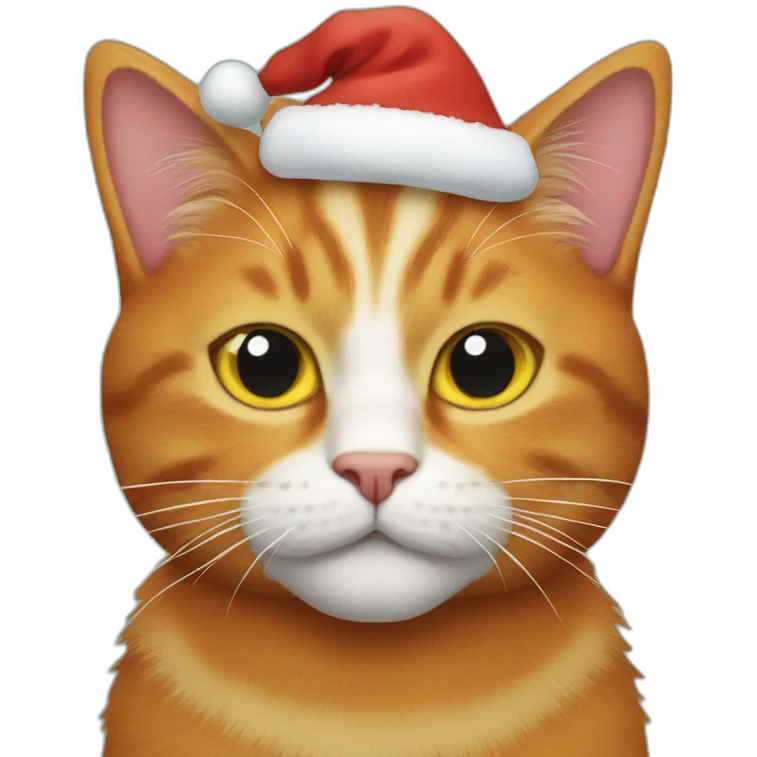 Santa clause Ginger cat  emoji