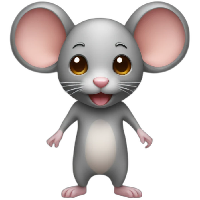 Mouse with human body emoji