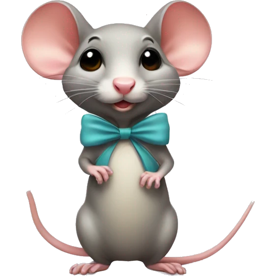 coquette rat with bow  emoji