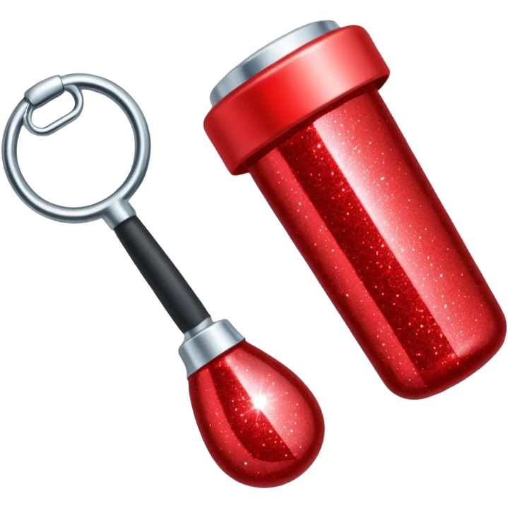 red glitter tool office emoji