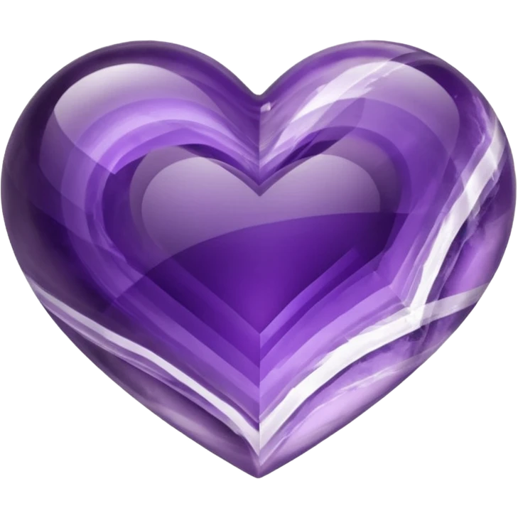 Banded Amethyst heart emoji