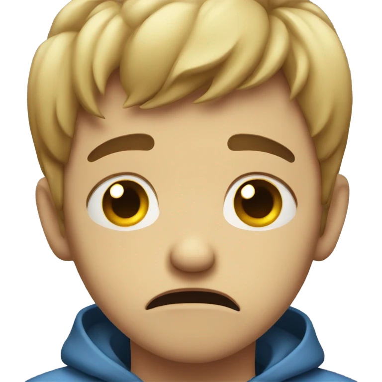 Sad boy crying emoji