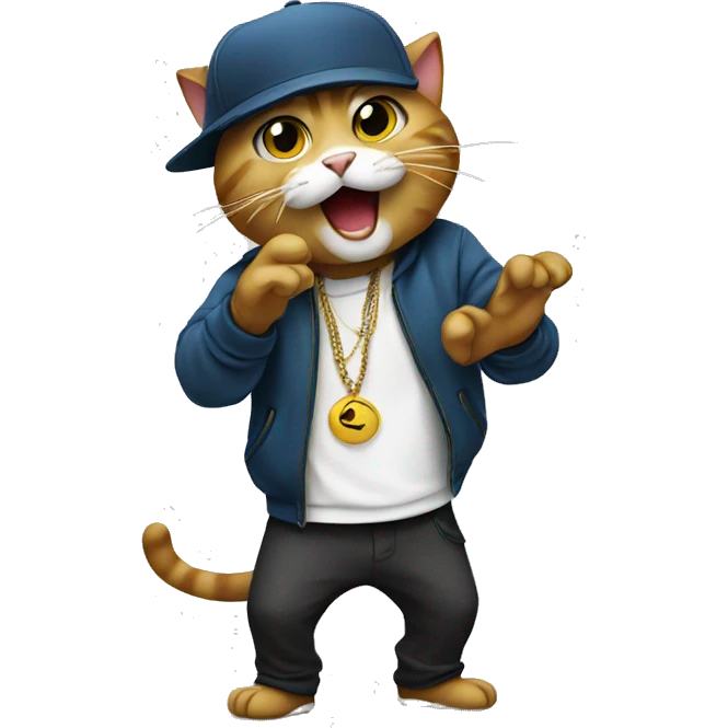 cat rapping emoji