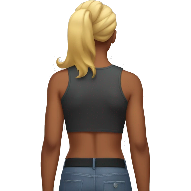woman from behind with big musles emoji