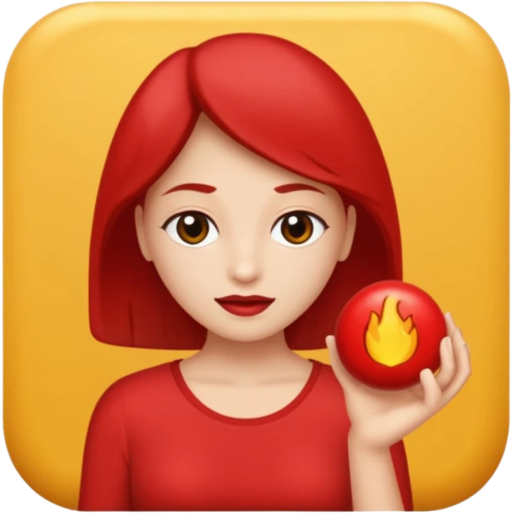 Uma mão apertando um botão escrito perigo emoji