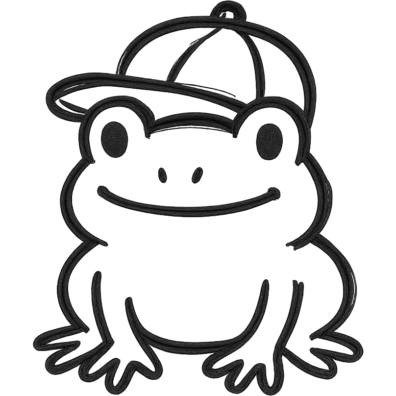 frog wearing a cap emoji