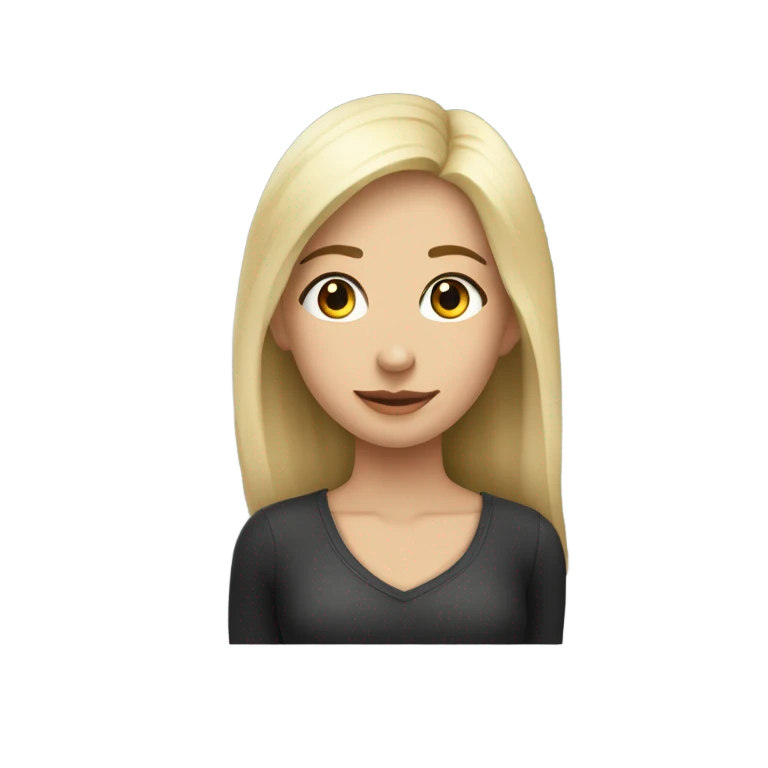 девушка с длинными черными волосами   emoji
