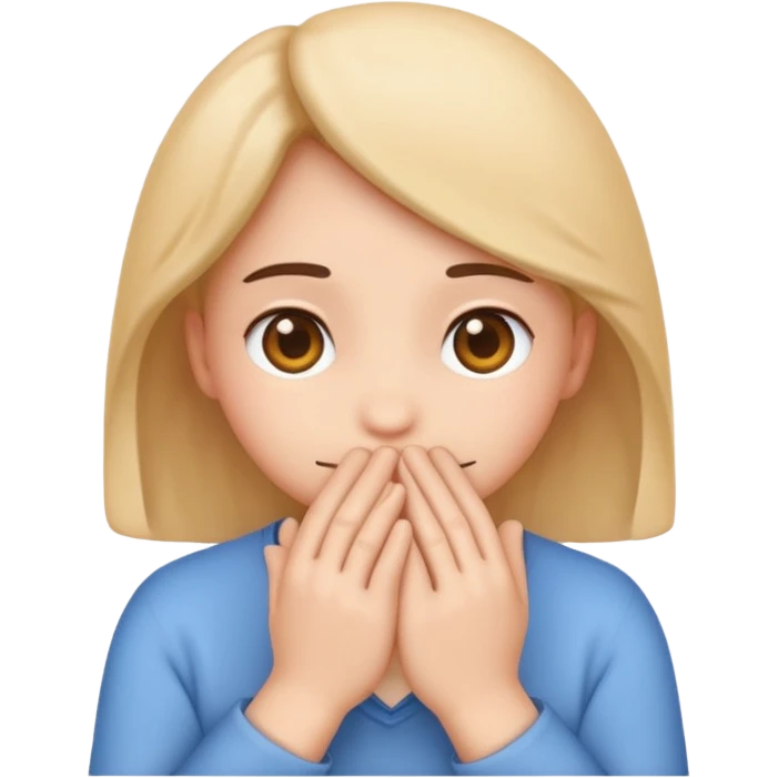 A single emoji that's feeling shy. In love. But hiding behind hands.  emoji