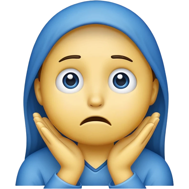 blue emoji begging emoji