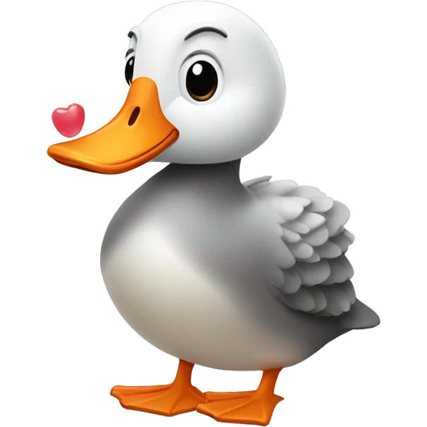 Goose holding a jellybean emoji