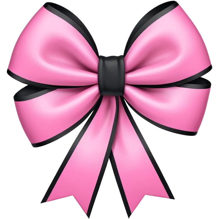 light black and pink bow emoji