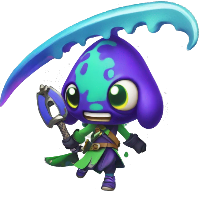 splatoon squid with sword emoji