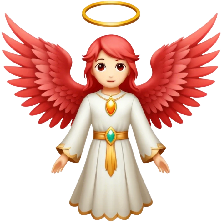 6 winged seraphim light red emoji