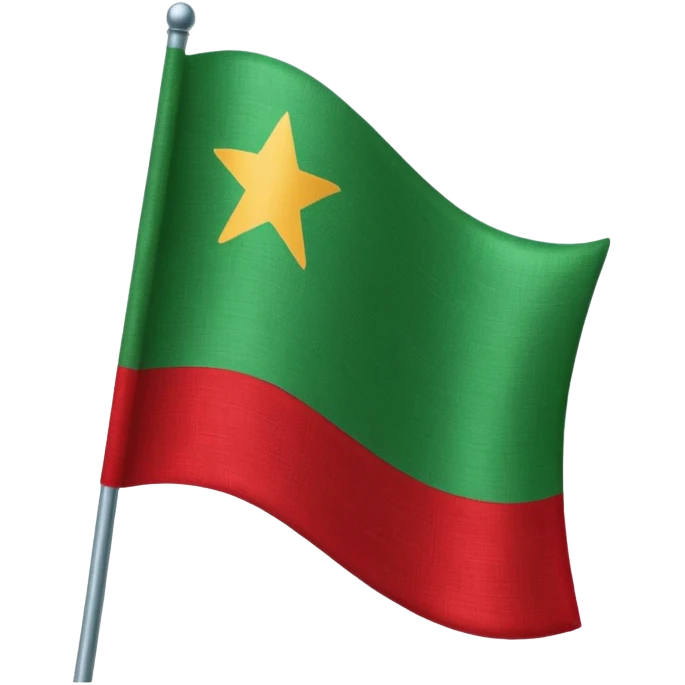 Una bandera roja y verde abajo emoji