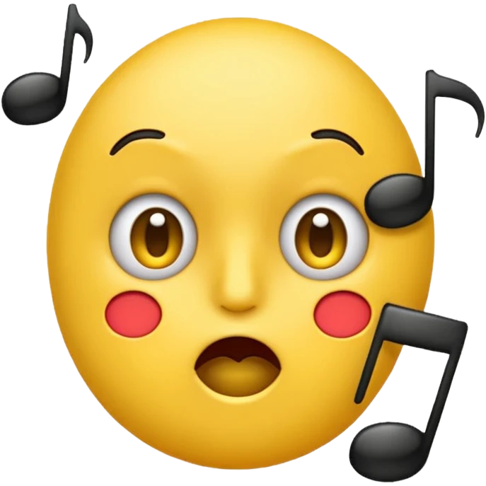 emoji whistling with music notes coming out its mouth and side-eyeing emoji
