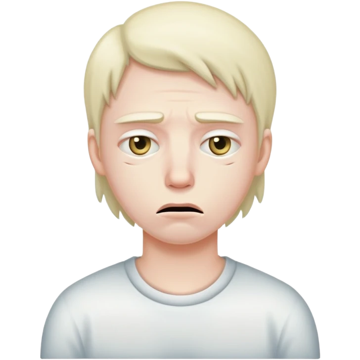 White sick face  emoji