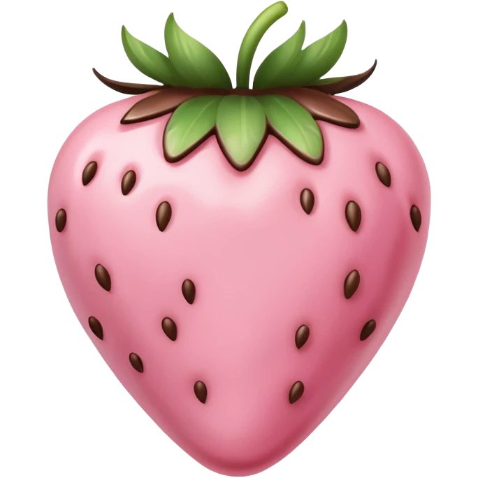 Pale pink chocolate strawberry  emoji