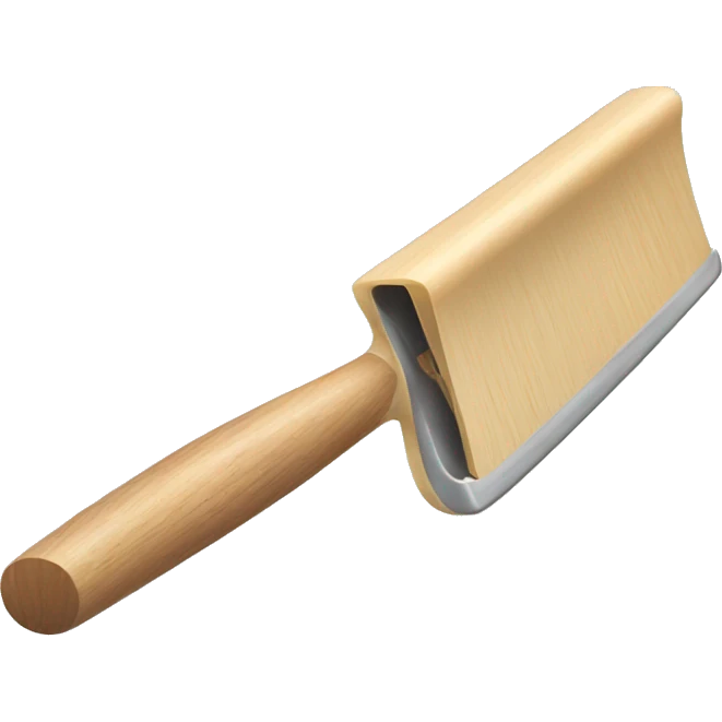 squeegee with long wooden handle emoji