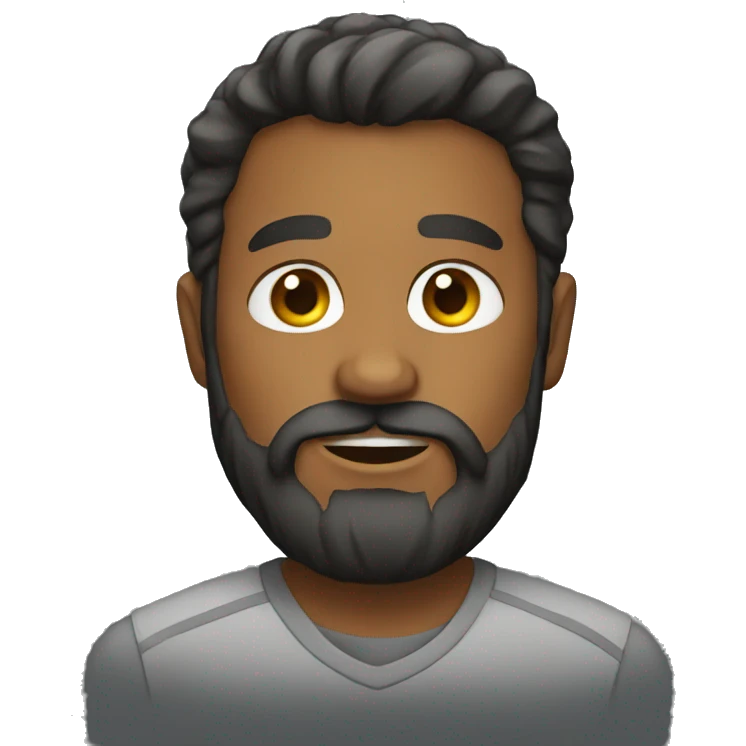 Bearded bold  emoji