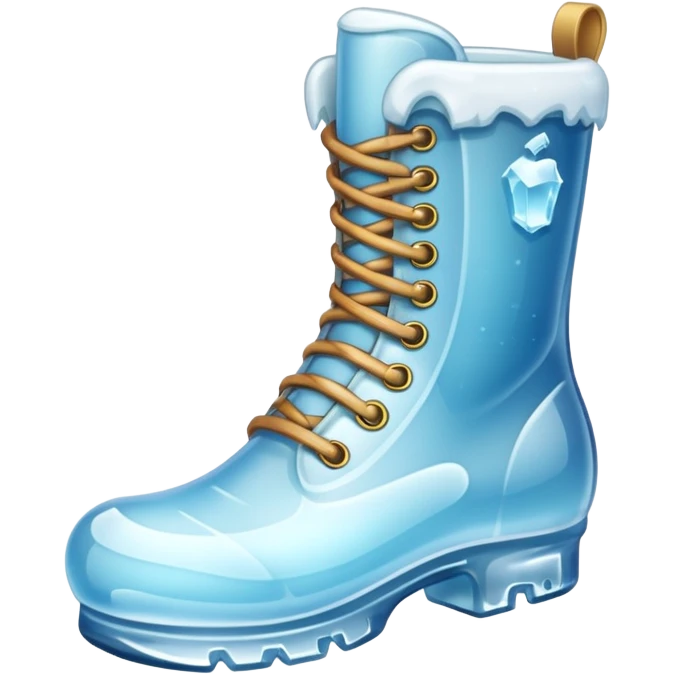 boot made of ice emoji